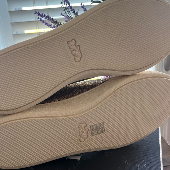 Coach Gold Glitter C116 sneaker size 10 SOLD - Picture 5 of 6